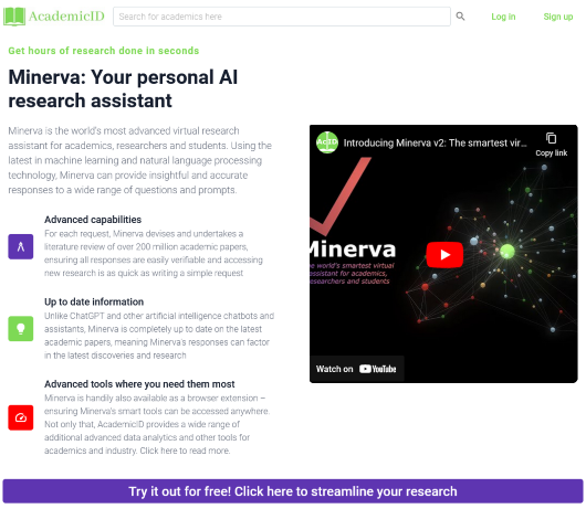Explore Minerva by AcademicID
