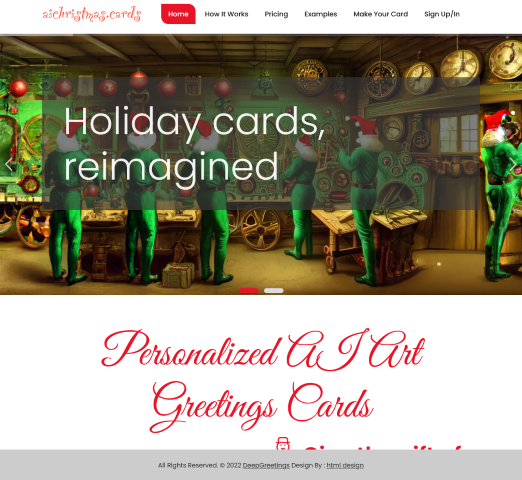 AIChristmas uses AI to create unique