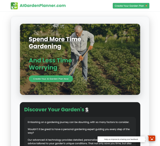 Explore the innovative AIGardenPlanner that leverages artificial intelligence to provide tailored plant recommendations and garden plans. Perfect for gardeners and landscape designers seeking data-driven insights.