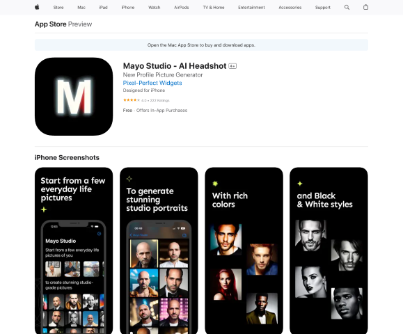 Mobile AI Professional Headshot Creation