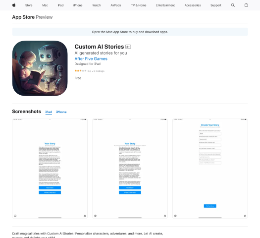 Learn how Custom AI Stories offers an immersive storytelling experience with AI-generated narratives on iPhone