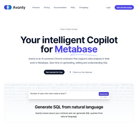 Learn how Avanty for Metabase