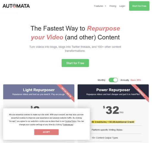 Explore ByAutomata's innovative AI video repurposing tool that helps marketers and content creators efficiently reuse marketing assets