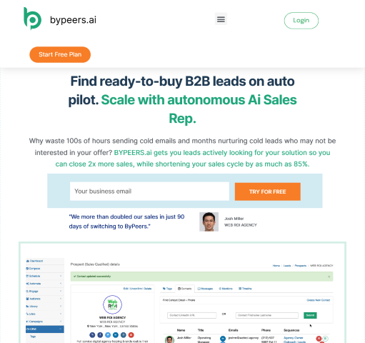 BYPEERS.ai is an AI-powered platform that automates the B2B lead generation process