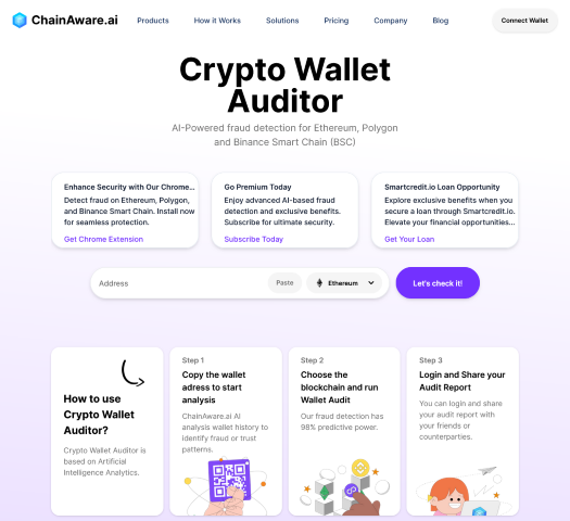 Learn how ChainAware.ai uses AI to provide advanced crypto wallet auditing and fraud detection