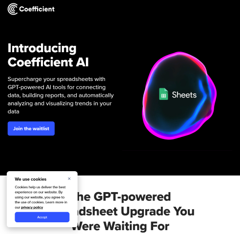 Explore the powerful AI-driven productivity features of Coefficient AI Tools