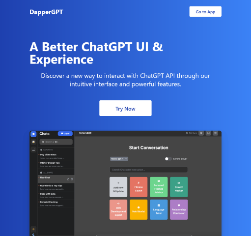 DapperGPT offers a sophisticated and user-friendly interface for ChatGPT users. Explore how this AI app can improve your conversational experience!