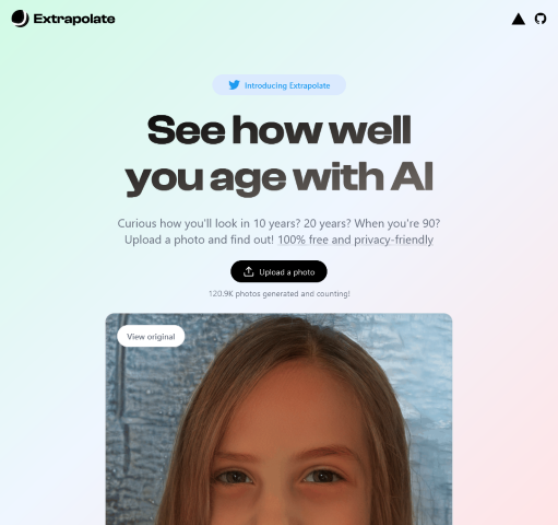 Curious about how you'll look in the future? Extrapolate is a free AI app that simulates the aging process