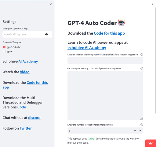 Transform your coding process with GPT-4 Auto Coder. This AI-powered tool offers automated assistance for developers and coders