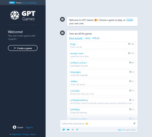 Explore GPT Games
