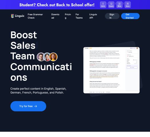 Uncover the benefits of the Linguix Writing Assistant