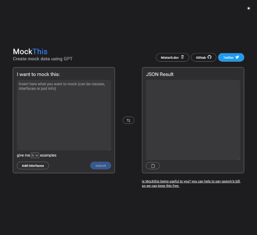 Explore the features of MockThis