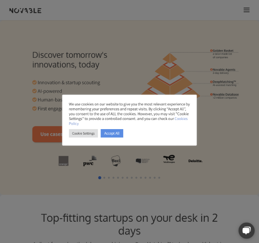 Dive into Novable's AI-powered startup and innovation scouting services. Understand its functionalities