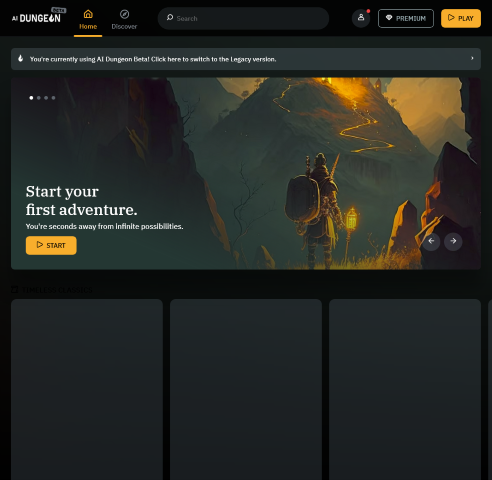 Learn about AI Dungeon Adventures - an AI-powered platform that generates endless text-based adventures for gamers