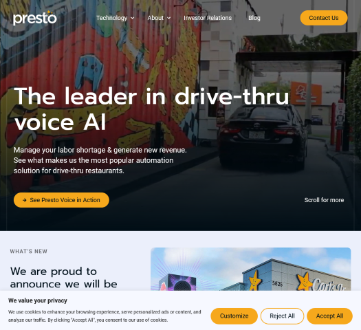 Presto introduces AI-driven automation for drive-thru restaurants