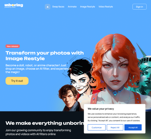 Explore Unboring by Reface