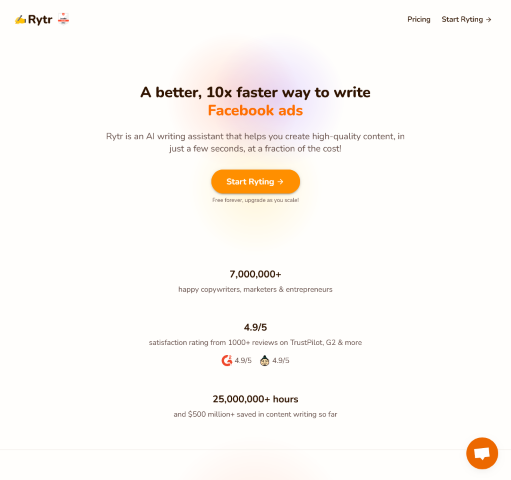 Unlock your writing potential with Rytr
