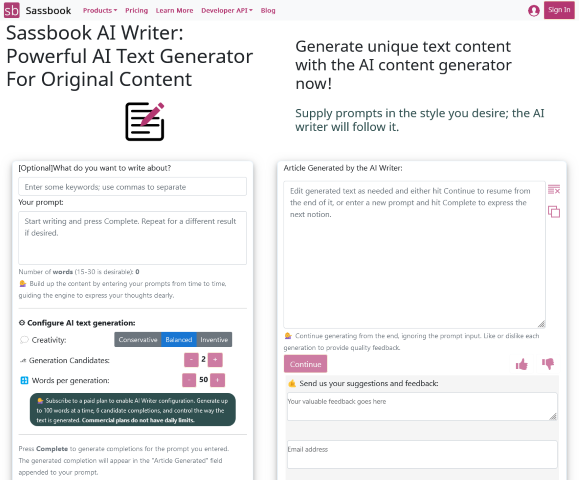 AI Text Generation