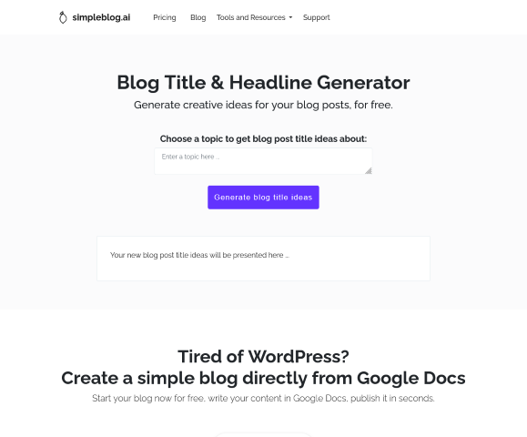 Blog Title Generation