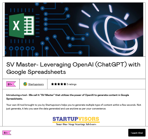 Learn how SV Master integrates OpenAI (ChatGPT) with Google Spreadsheets to automate tasks