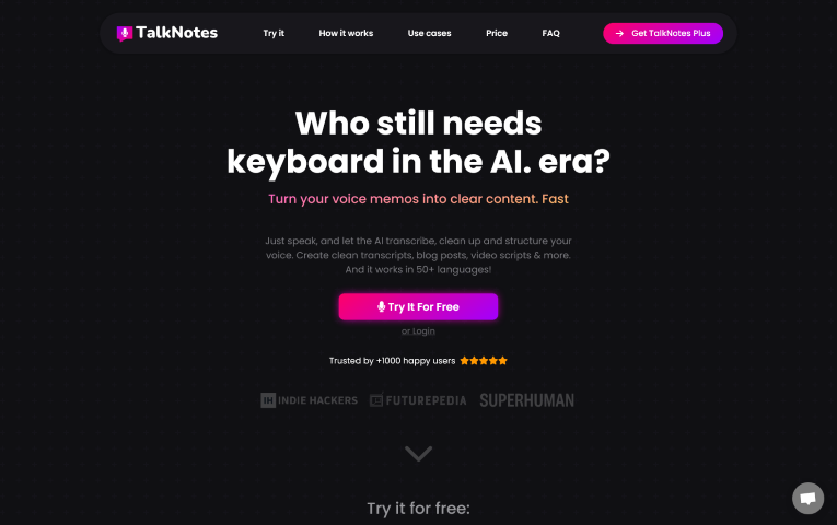 Explore how TalkNotes uses AI to turn voice memos into compelling written content. Learn about its features