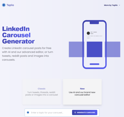 Learn how the LinkedIn Carousel Generator by Taplio can help you create engaging carousel posts from tweets