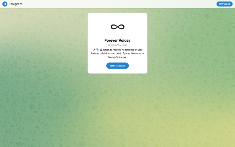 Explore the capabilities of ForeverVoicesBot