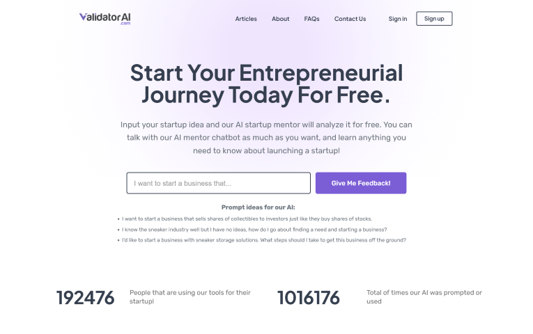 Learn how ValidatorAI leverages AI technology to provide instant validation for startup ideas