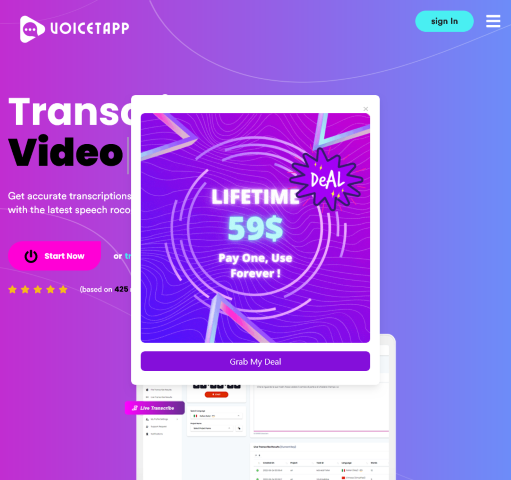 Voicetapp is an AI-powered transcription platform designed for both personal and professional use