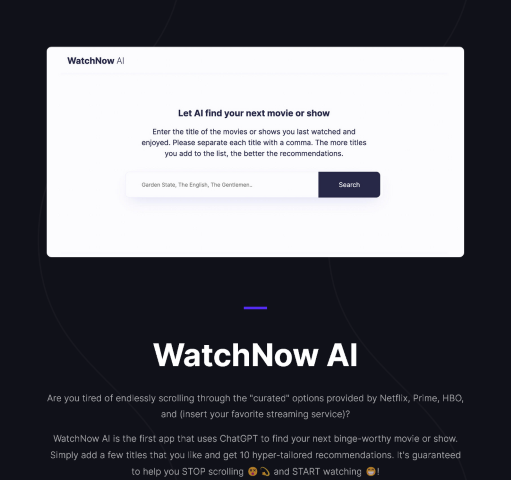 Explore how WatchNow AI delivers tailor-made entertainment recommendations. Learn about its features