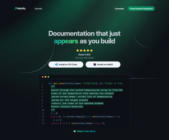 Explore Mintlify Writer