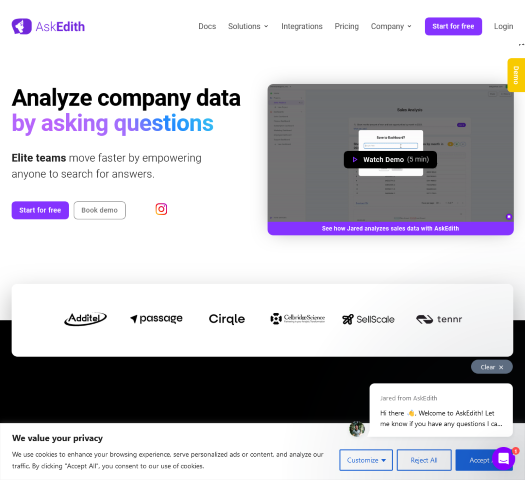 Learn how AskEdith uses AI to simplify data analysis and empower teams to make data-driven decisions faster. Discover its features