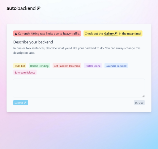 Auto Backend makes backend setup effortless for developers