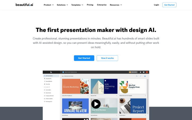 Learn how Beautiful.ai uses design intelligence to help professionals create impactful presentations effortlessly. Discover its features