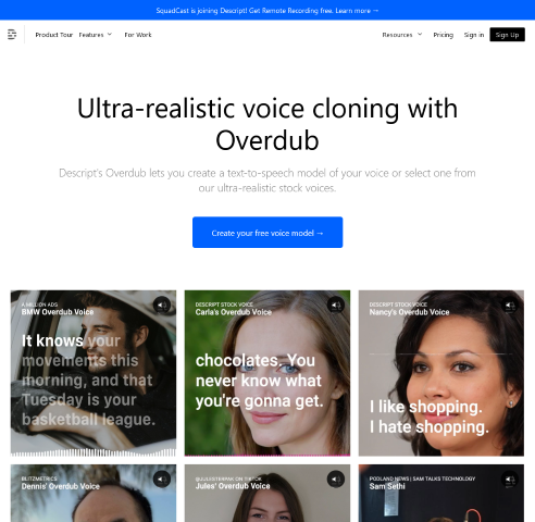 Discover Overdub by Descript