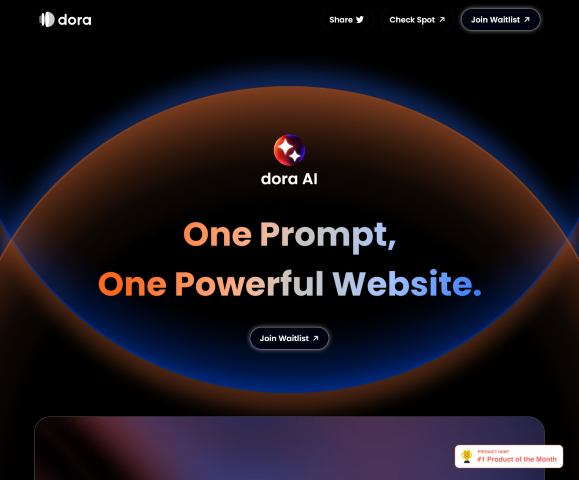 Dora AI simplifies web design by using advanced text-to-website technology. Ideal for entrepreneurs and non-tech professionals