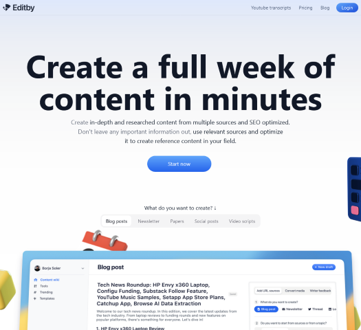 Explore how Editby.ai simplifies content creation by leveraging AI to aggregate information and compile high-quality documents. Ideal for content creators