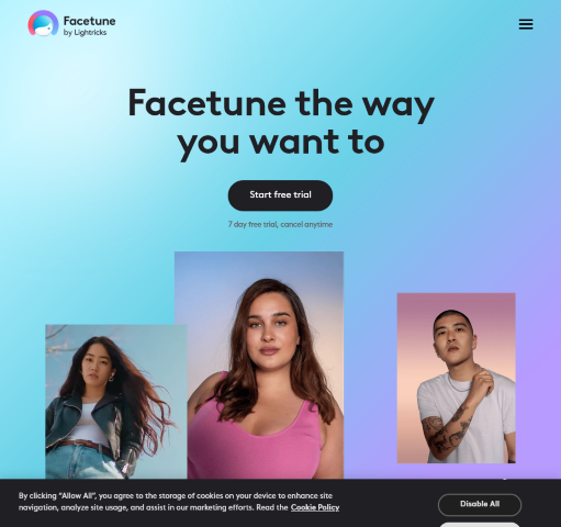 Explore how Facetune uses AI to enhance your selfies