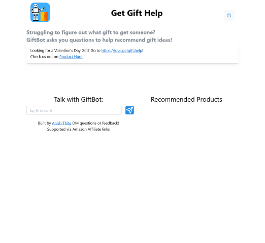 GiftBot is a dedicated AI assistant that provides personalized gift ideas
