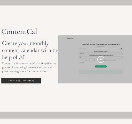 Learn how ContentCal by Heli Naik can optimize your content planning process with its AI-driven monthly calendar. Perfect for marketers and content creators seeking efficiency.