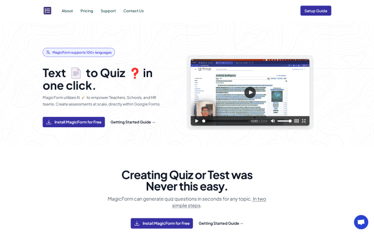 Learn how MagicForm automates quiz creation