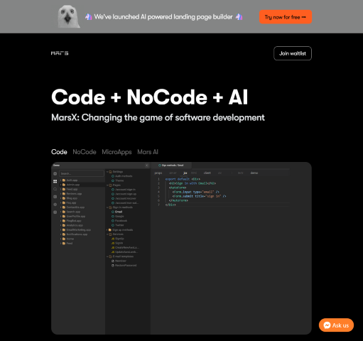 Explore how MarsX revolutionizes application development with AI technology