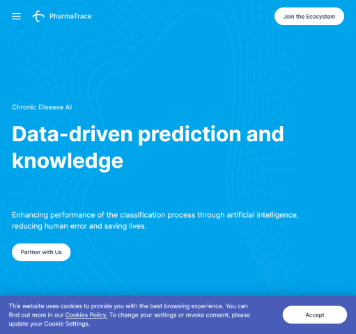 Explore the innovative Chronic Diseases AI app by PharmaTrace