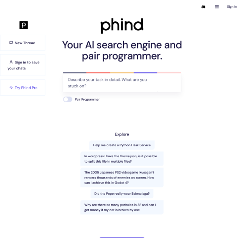 Revolutionize your coding experience with Phind - the AI-powered search engine designed to provide instant