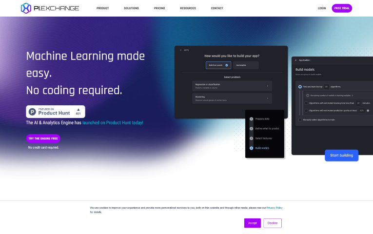 Unlock the power of AI-driven predictions and insights effortlessly with PI.EXCHANGE. This innovative platform caters to data scientists