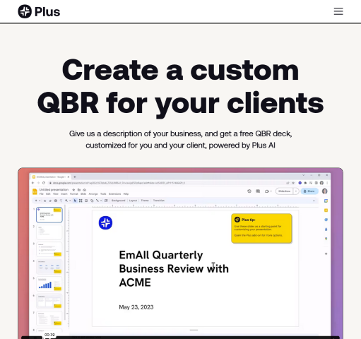 Discover how PlusDocs AI enhances quarterly business reviews with tailored presentation solutions. Understand its features