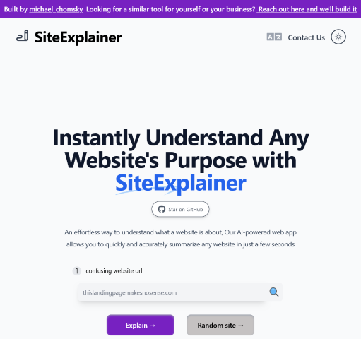 Transform your browsing experience with SiteExplainer