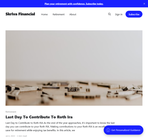Financial Planning