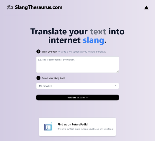 Explore the Text to Slang Translator