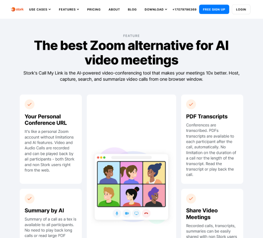 Call My Link offers features within the Stork platform